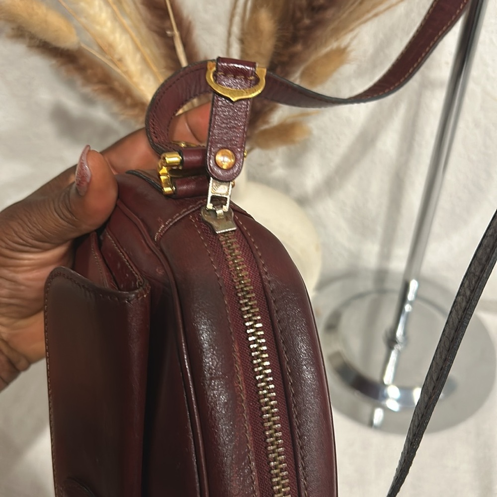 Authentic Cartier Must De Cartier Leather shoulder/cross body bag Bordeaux - Picture 6 of 13